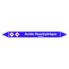 Marqueur de Tuyauterie - Acide Fluorhydrique - NFX 08-105 - Vinyle Laminé