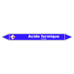 Marqueur de Tuyauterie - Acide Formique - NFX 08-105 - Vinyle Laminé