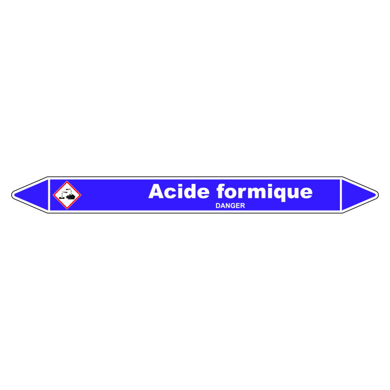 Marqueur de Tuyauterie - Acide Formique - NFX 08-105 - Vinyle Laminé