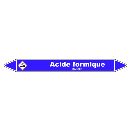 Marqueur de Tuyauterie - Acide Formique - NFX 08-105 - Vinyle Laminé