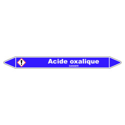 Marqueur de Tuyauterie - Acide Oxalique - NFX 08-105 - Vinyle Laminé