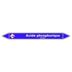 Marqueur de Tuyauterie - Acide Phosphorique - NFX 08-105 - Vinyle Laminé