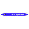 Marqueur de Tuyauterie - Acide Sulfurique - NFX 08-105 - Vinyle Laminé