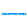 Marqueur de Tuyauterie "Air comprimé 6 bars" en Vinyle Laminé