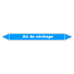 Marqueur de Tuyauterie - Air de Séchage - NFX 08-105 - Vinyle Laminé