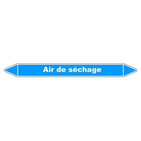 Marqueur de Tuyauterie - Air de Séchage - NFX 08-105 - Vinyle Laminé