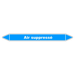 Marqueur de Tuyauterie "Air suppressé" en Vinyle Laminé
