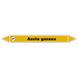 Marqueur de Tuyauterie "Azote gazeux" en Vinyle Laminé