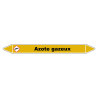 Marqueur de Tuyauterie "Azote gazeux" en Vinyle Laminé