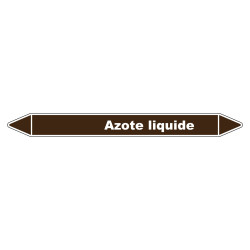 Marqueur de Tuyauterie Azote Liquide en Vinyle Laminé, robuste et visible.