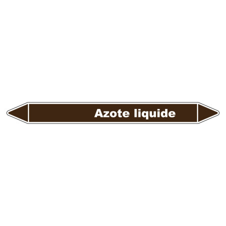Marqueur de Tuyauterie Azote Liquide en Vinyle Laminé, robuste et visible.