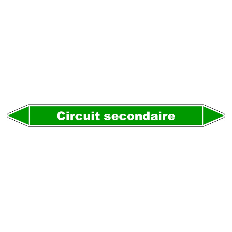 Marqueur de Tuyauterie - Circuit secondaire - NFX 08-105 - Vinyle Laminé