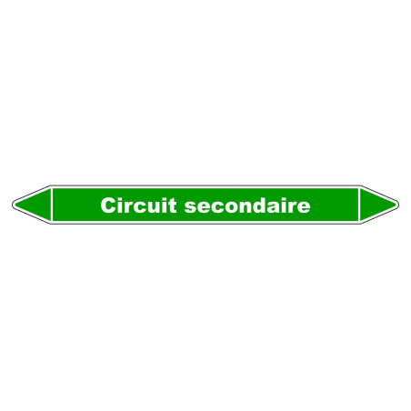 Marqueur de Tuyauterie - Circuit secondaire - NFX 08-105 - Vinyle Laminé
