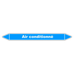 Marqueur de Tuyauterie "Air conditionné" en Vinyle Laminé