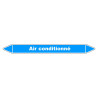 Marqueur de Tuyauterie "Air conditionné" en Vinyle Laminé