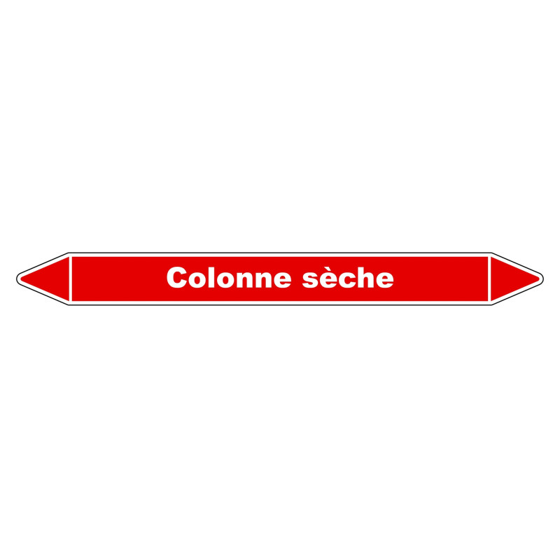 Marqueur de Tuyauterie - Colonne sèche - NFX 08-105 - Vinyle Laminé