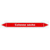 Marqueur de Tuyauterie - Colonne sèche - NFX 08-105 - Vinyle Laminé