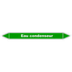 Marqueur de Tuyauterie - Eau condenseur - NFX 08-105 - Vinyle Laminé