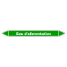 Marqueur de Tuyauterie "Eau d’alimentation" en Vinyle Laminé