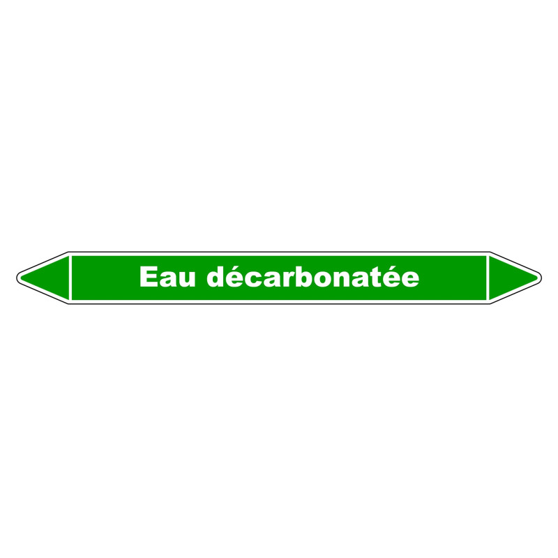 Marqueur de Tuyauterie - Eau Décarbonatée - NFX 08-105 - Vinyle Laminé