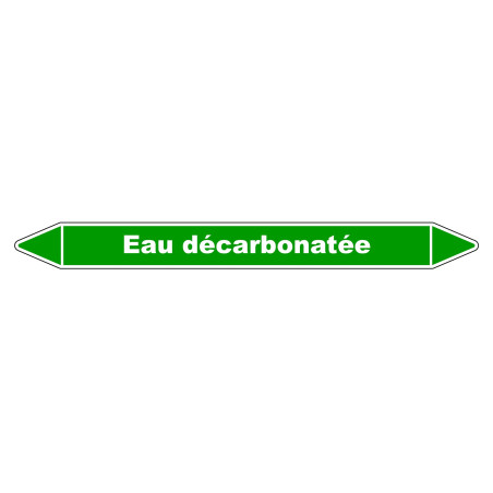 Marqueur de Tuyauterie - Eau Décarbonatée - NFX 08-105 - Vinyle Laminé
