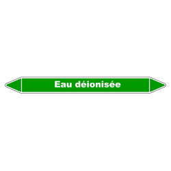 Marqueur de Tuyauterie - Eau Déionisée - NFX 08-105 - Vinyle Laminé