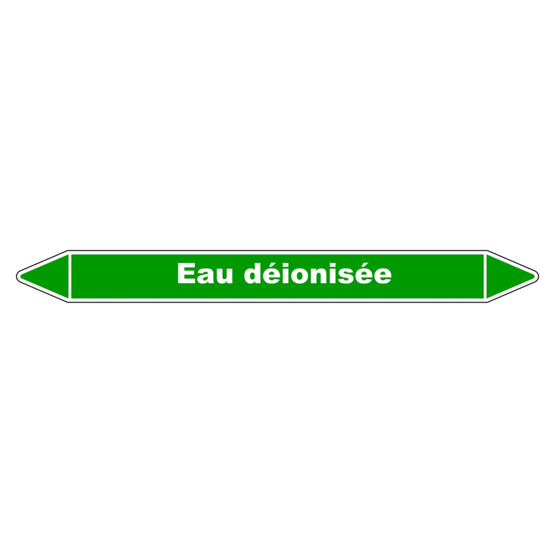 Marqueur de Tuyauterie - Eau Déionisée - NFX 08-105 - Vinyle Laminé