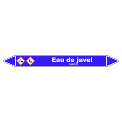 Marqueur de Tuyauterie - Eau de Javel - NFX 08-105 - Vinyle Laminé