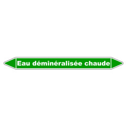 Marqueur de Tuyauterie - Eau Déminéralisée Chaude - NFX 08-105 - Vinyle Laminé