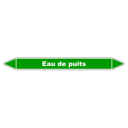 Marqueur de Tuyauterie - Eau de puits - NFX 08-105 - Vinyle Laminé