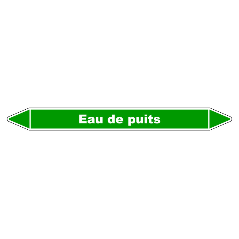 Marqueur de Tuyauterie - Eau de puits - NFX 08-105 - Vinyle Laminé