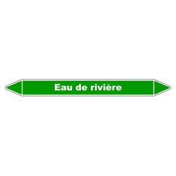 Marqueur de Tuyauterie - Eau de rivière - NFX 08-105 - Vinyle Laminé