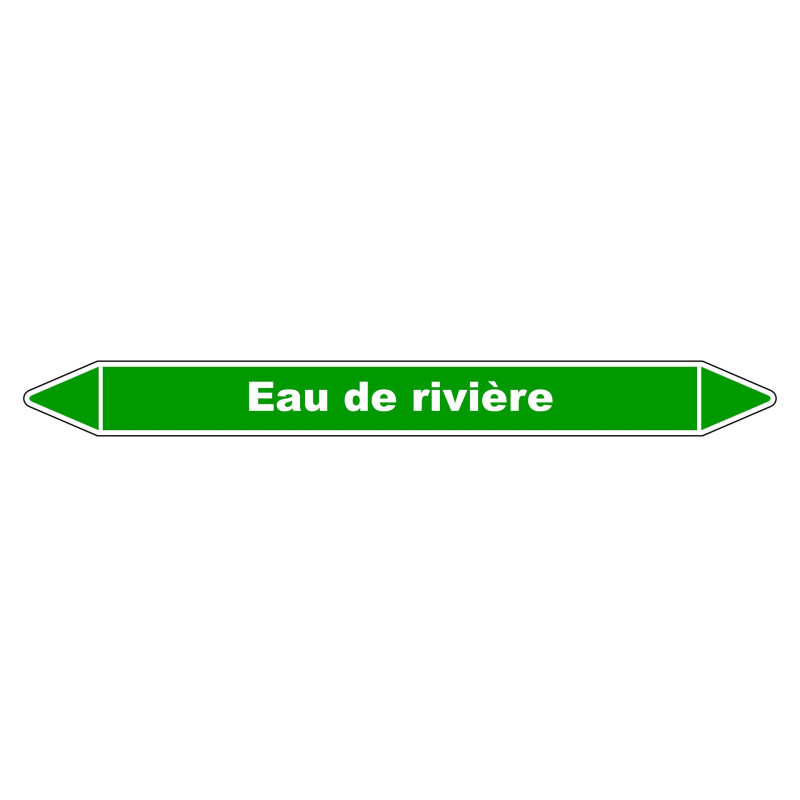 Marqueur de Tuyauterie - Eau de rivière - NFX 08-105 - Vinyle Laminé