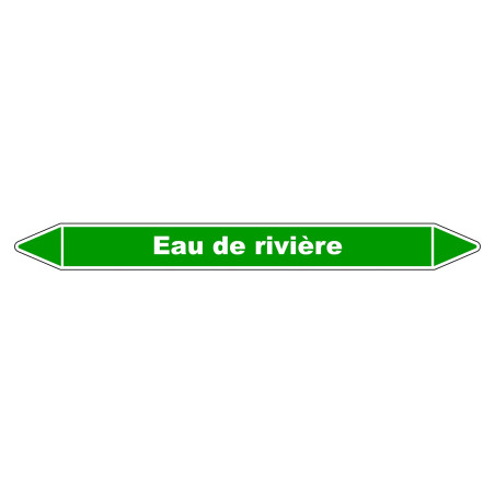 Marqueur de Tuyauterie - Eau de rivière - NFX 08-105 - Vinyle Laminé