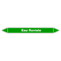 Marqueur de Tuyauterie "Eau fluviale" en Vinyle Laminé