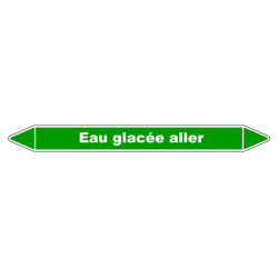 Marqueur de Tuyauterie - Eau Glacée Aller - NFX 08-105 - Vinyle Laminé