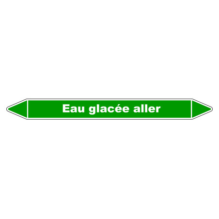 Marqueur de Tuyauterie - Eau Glacée Aller - NFX 08-105 - Vinyle Laminé