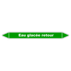 Marqueur de Tuyauterie - Eau glacée retour - NFX 08-105 - Vinyle Laminé