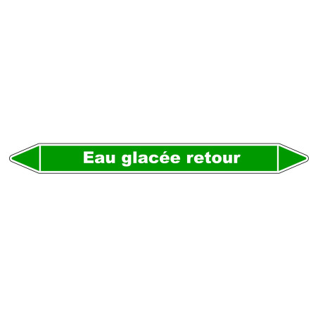 Marqueur de Tuyauterie - Eau glacée retour - NFX 08-105 - Vinyle Laminé