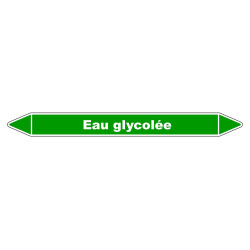 Marqueur de Tuyauterie - Eau Glycolée - NFX 08-105 - Vinyle Laminé