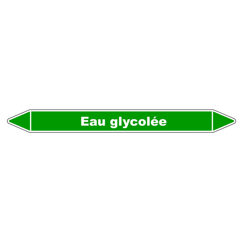 Marqueur de Tuyauterie - Eau Glycolée - NFX 08-105 - Vinyle Laminé