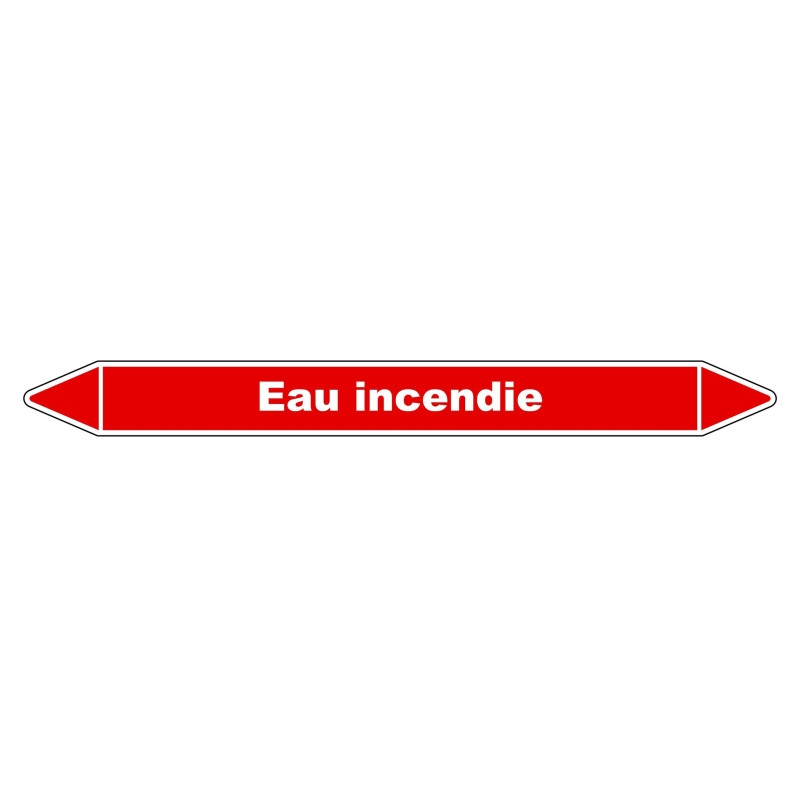 Marqueur de Tuyauterie - Eau incendie - NFX 08-105 - Vinyle Laminé