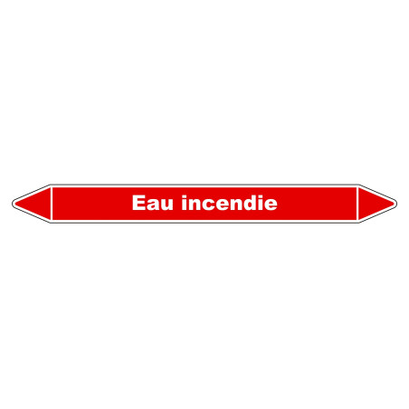Marqueur de Tuyauterie - Eau incendie - NFX 08-105 - Vinyle Laminé