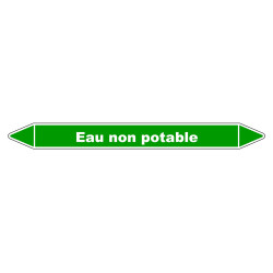 Marqueur de Tuyauterie "Eau Non Potable" en Vinyle Laminé