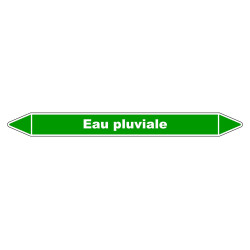 Marqueur de Tuyauterie - Eau Pluviale - NFX 08-105 - Vinyle Laminé