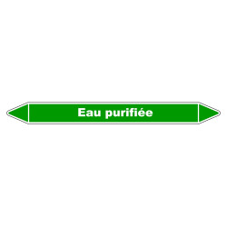 Marqueur de Tuyauterie - Eau Purifiée - NFX 08-105 - Vinyle Laminé