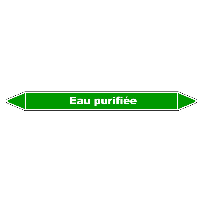 Marqueur de Tuyauterie - Eau Purifiée - NFX 08-105 - Vinyle Laminé