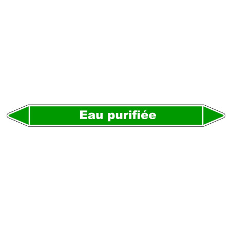 Marqueur de Tuyauterie - Eau Purifiée - NFX 08-105 - Vinyle Laminé