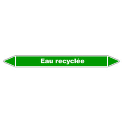 Marqueur de Tuyauterie - Eau Recyclée - NFX 08-105 - Vinyle Laminé