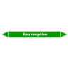 Marqueur de Tuyauterie - Eau Recyclée - NFX 08-105 - Vinyle Laminé